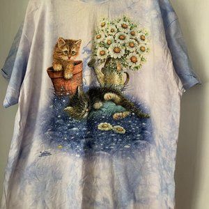 Mountain Dyed and printed in USA 100% cotton cats